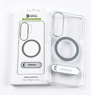 قاب پشت بی رنگ ، شفاف با مگ سیف Clear Magnet 360 Rotating Metal Mount سامسونگ